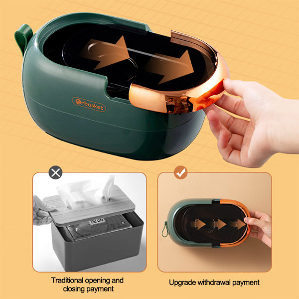 Retro-tyyliin suunniteltu nenäliinapaketin pidike, käytännöllinen ja söpö keittiöön, kylpyhuoneen pöytätasoille, makuuhuoneeseen