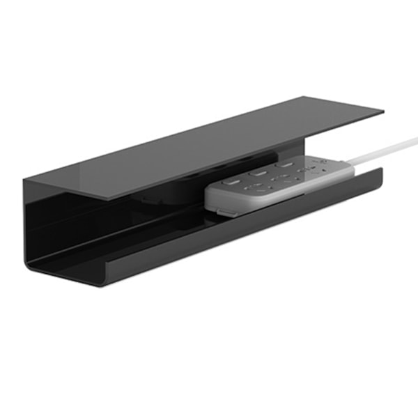 Under Desk Cable Management Tray Reduce Clutter Durability Punch Free Under Desk Power Strip Organizer Black