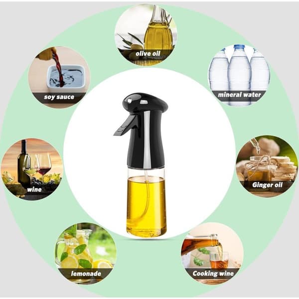 210ML Oliesprøjte 2 stk. sæt, Oliedispenser Spray Olieflaske, Oliedispenser Spray Olieflaske til Køkken Eddikesprayflaske til