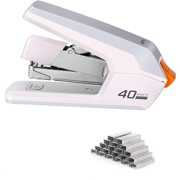 Effortless Desktop Stapler, 40-50 Sheet Capacity, One Finger