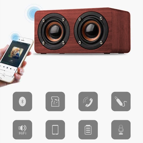 Puinen yhdistelmäkaiutin langaton Bluetooth