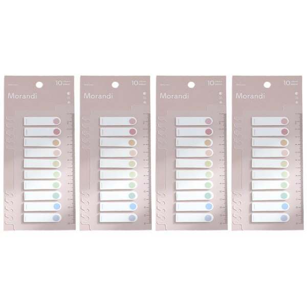 4-pack 800 st självhäftande indexflikar, transparenta