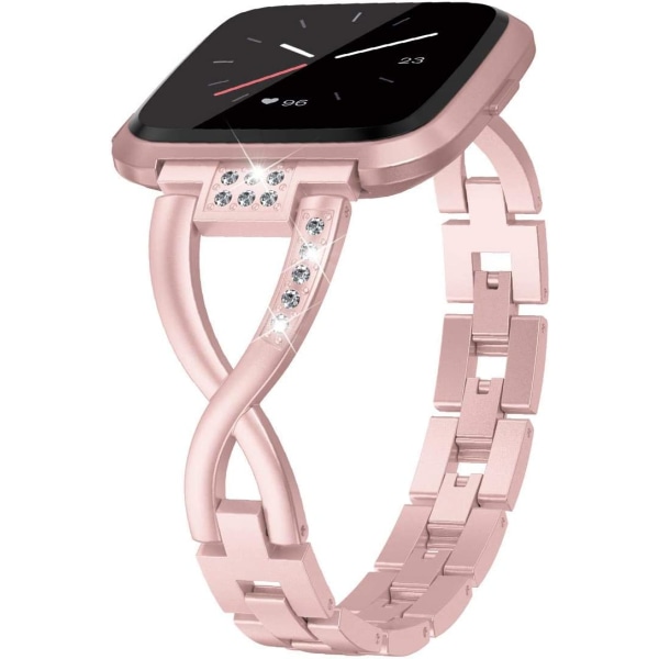 Fitbit versa-rem, aristokratisk, minimalistisk, rosa