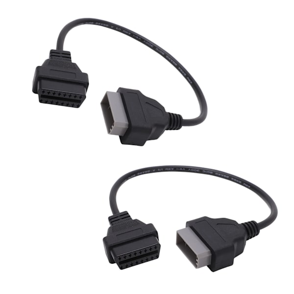 1 Par OBD2 Diagnostikkabel 14-stifts till 16-stifts Svart Bärbar Lätt Diagnostisk Adapterkontakt för Bil