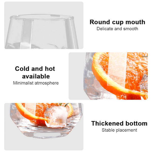 2 glas glas, husholdningssaftkopper, enkle varmebestandige tekopper, drikkevarekopper, transparent farve