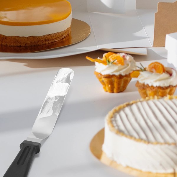 Kake Offset Spatula, Icing Spatula Set med 6 8 10 Tommers Rustfritt