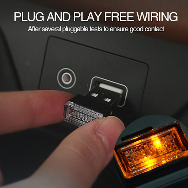 USB-billadministration inomhusatmosfärljus LED Mini nattlampa, uppgraderad