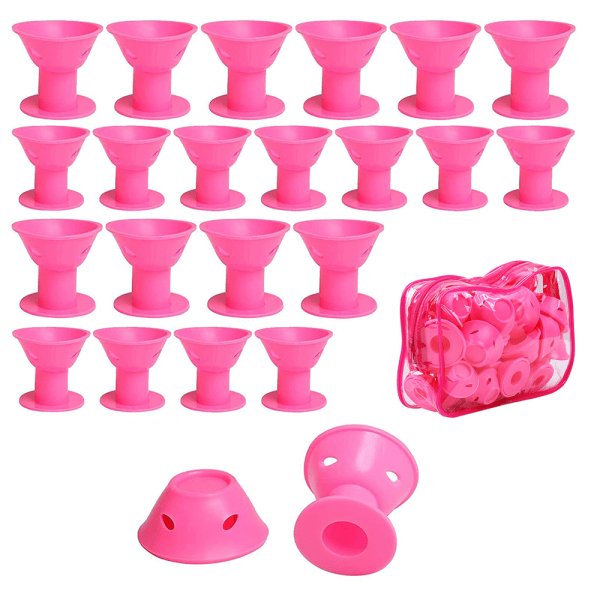 40 Pcs Soft Rubber Magic Hair Care Rollers, Silicone Hair