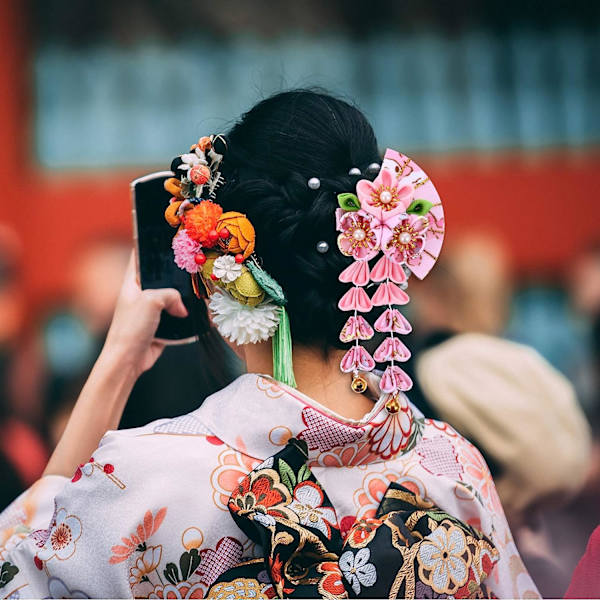 Hiuspidikkeet Kimono Kukka Hiustapit Tupsu Kimono Hiukset