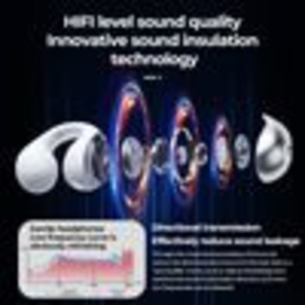 Benledning Bluetooth 5.3 Hörlurar Örhänge Trådlösa Hörlurar Vattentätt Headset Sport Hörlurar Öronbygel Med Mikrofon - färg: Svart