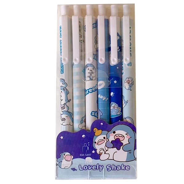 Söta pennor svart bläck, 0,5 mm gelpennor Nice Kawaii kontor skola