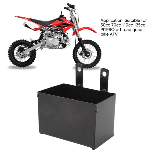 Batteriboks Sort Rustfri Robust Struktur til 50cc til 125cc ATV Motorcykel Dirt Bike