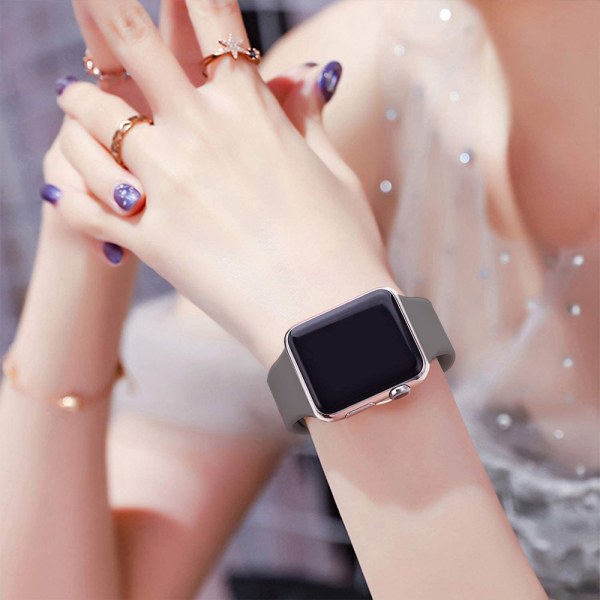 Watch ranneke, joka on yhteensopiva watch 42-44 mm pehmeän silikonin kanssa