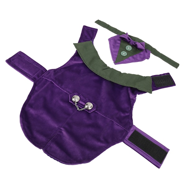 Hund Smokingsöta Elegant Fashionabla Retro Hund Formell Bröllopsfestdräkt med Fluga för Små och Medelstora Hundar Katter Lila XL