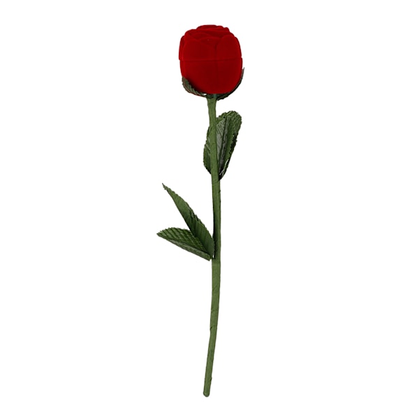 Moderne Roseblomstformet Bryllupsring Opbevaringsboks Beholder til Halskæde Øreringe