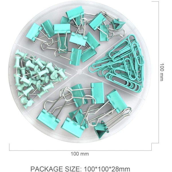 Små bindersklips og bindersklips, trykknapper, stifter, sett, totalt