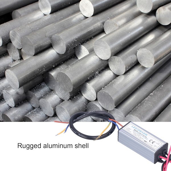 LED-driver Vanntett Aluminium Inngang AC95‑265V Utgang DC36‑63V 300mA Strømforsyningstransformator for Spotlights MR11
