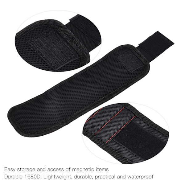 Skruv- och spikhållare för gör-det-själv-projekt, magnetiskt armband med praktisk förvaring, omfattande design för alla yrken, perfekt present till hantverkare