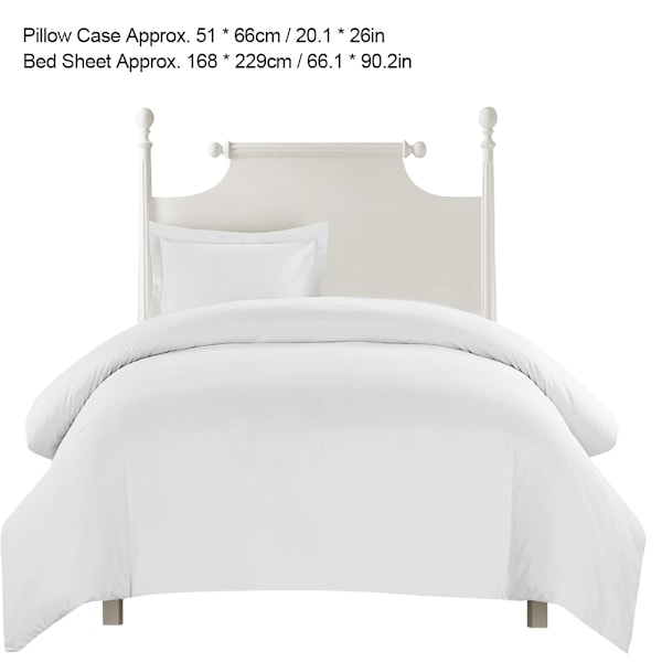 Blå Comforter Set Twin Queen King Tryckt Bomulls Sängkläder Set Mjukt enkelt (USA-twin Vit)