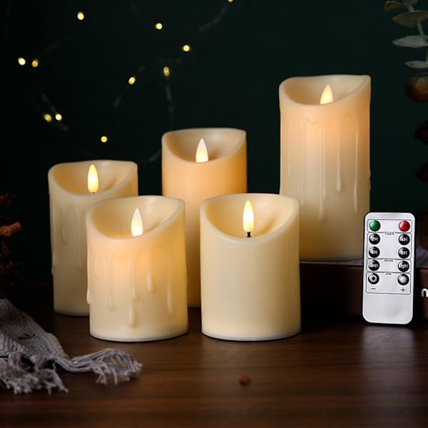 24 pcs Flickering LED Tealights with Remote Control and Battery Operation B
