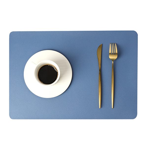 Faux läder placemats, PU bordsunderlägg, set om 4, vattentäta,