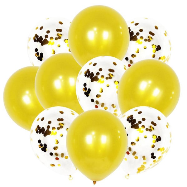 60 Pack 12 tum, pärlfärgade ballonger+paljetter ballong | Lat