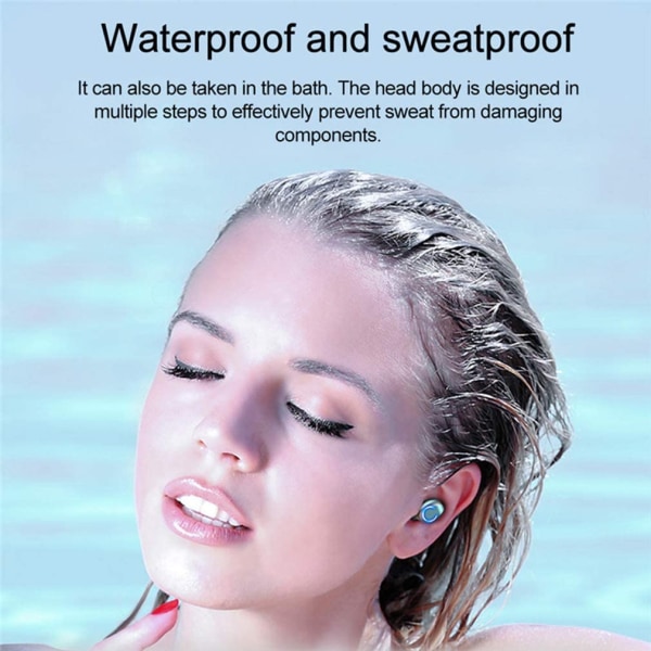 Trådløse ørepropper Bluetooth-kontrollhodesett m/mikrofon