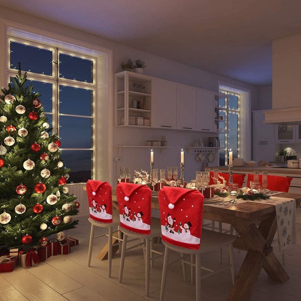 Joulupukin cover , keittiön ruokasalin tuoleille Chr