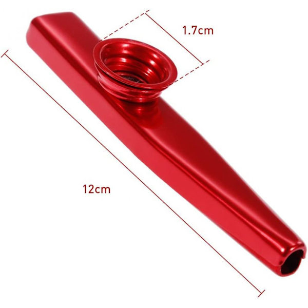 6 stk. Metal Kazoo Kazoo Sæt i 6 Farver Ukulele Instrumenter
