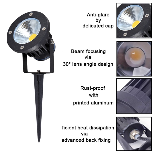 Spot Light Outdoor, 10W LED Landscape Spot Light til Courtyard G