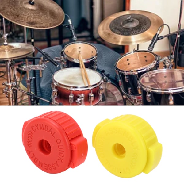2 st Cymbal Snabbfäste Mutter Push-in Design Snabbmonterad Cymbalhatt Trumtillbehör WC87