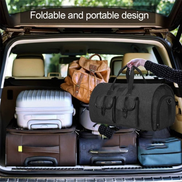 45" dragtbærepose - konvertibel beklædningstaske med skulderremhåndtag Multifunktionel duffeltaske til opbevaring og rejser