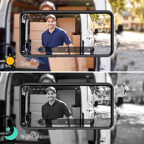 Video Dörrklocka Kamera Trådlös WiFi [2021 Uppgradering] IP5