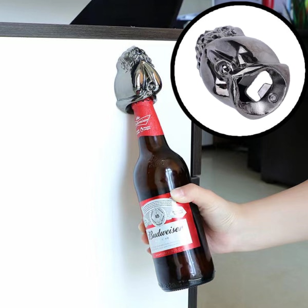 Kreativ ølflaskeåpner bærbar retro multifunksjonell