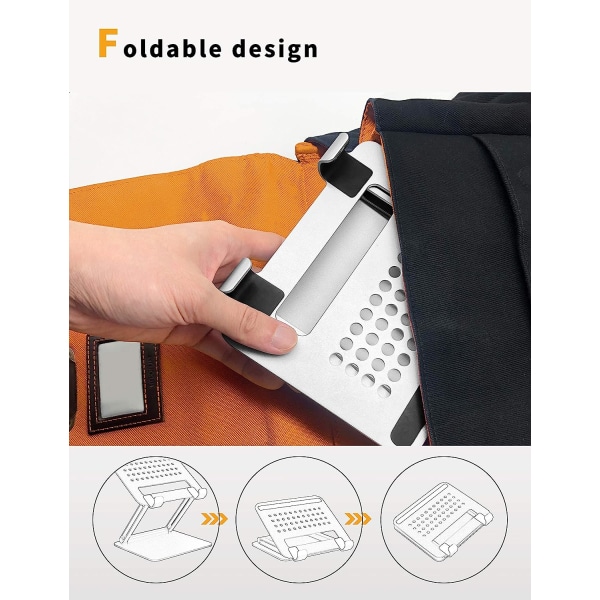 Tablet Stand, Multi-Angle Justerbar Tablet Holder til Skrivebord,