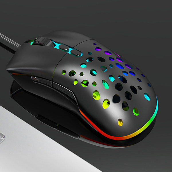 Trådløs mus med dobbel modus, programmerbare knapper, RGB-bakgrunnsbelysning, justerbar DPI, ergonomisk spillmus for spill, kontor og studier