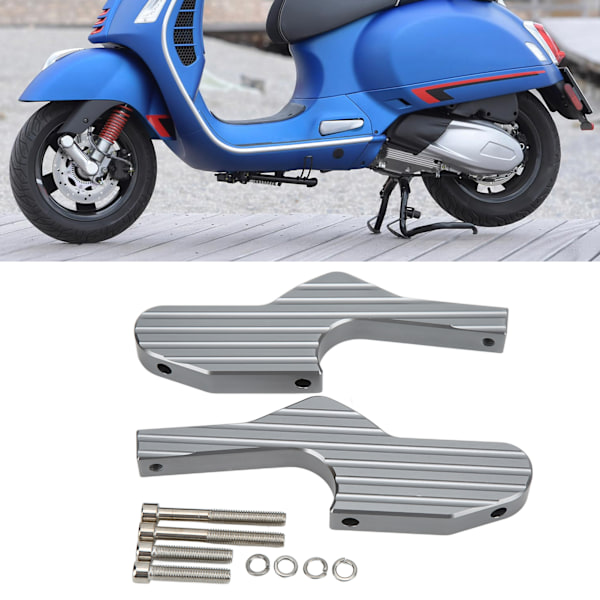 Motorcycle Extended Footpegs Footrest Extensions Replacement for Vespa GTS 300ie Super Sport