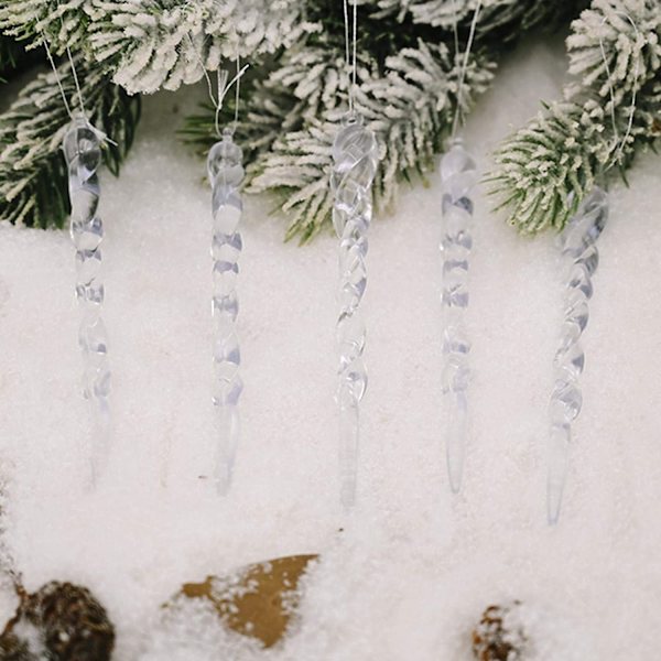 DAHI Christbaumschmuck eiszapfen Anhänger 25 Stück - Acryl