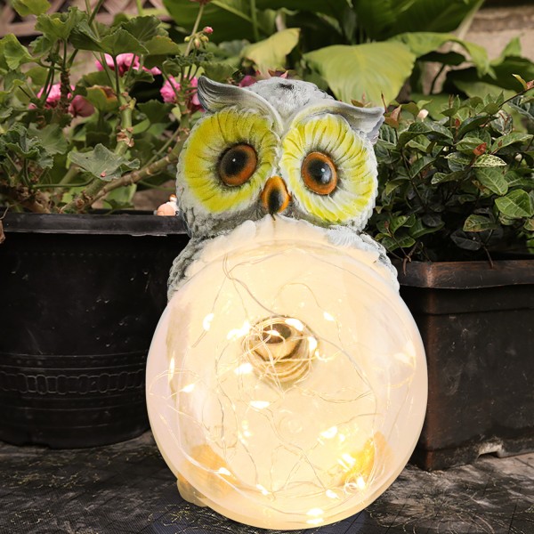 Owl Garden Lights Handgjorda LED Solar dekorativa lampor Perfec
