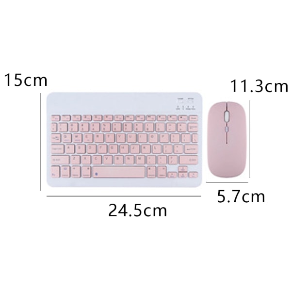 Rechargeable Bluetooth Keyboard and Mouse Combo Ultra-Slim Portable Compact Wireless Mouse Keyboard
