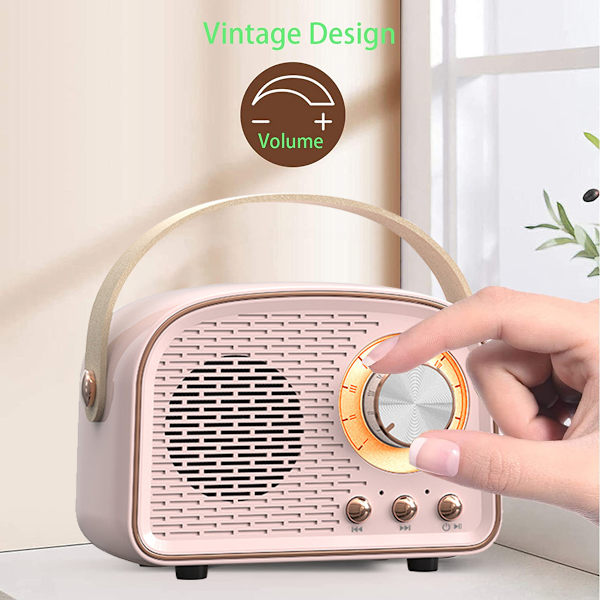 Retro Bluetooth-högtalare, trådlös vintage-högtalare, utomhus