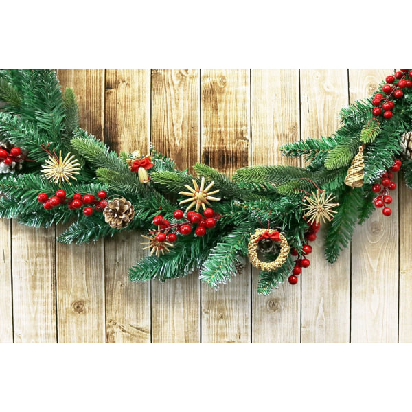 com-four® 56-delat halmstjärneset - Julgransprydnad -