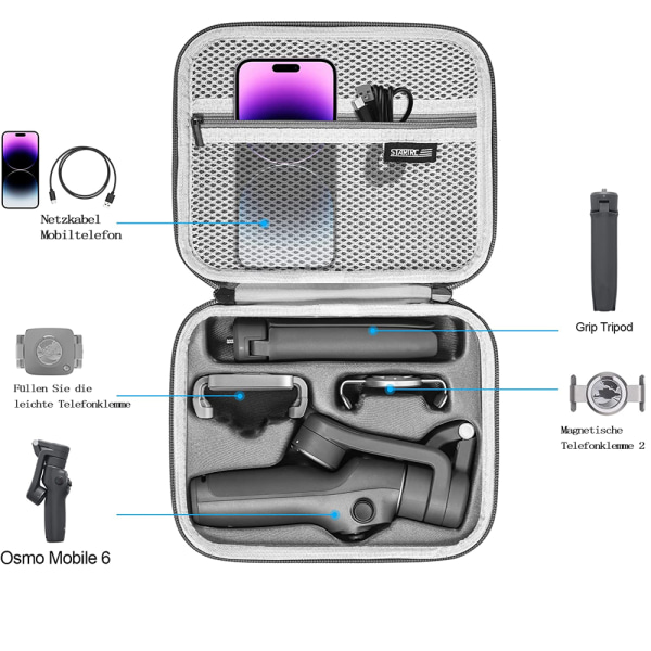 Taske Bærbar Opbevaringspose, Rejsetaske til DJI Osmo Mobile 6
