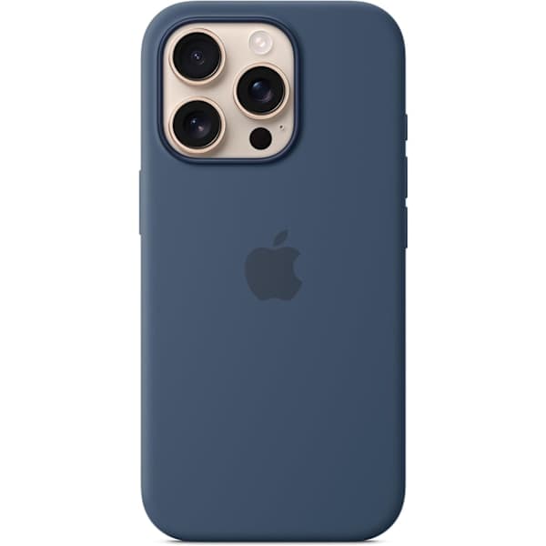 Passar Apple iPhone 16 Pro Silikonskal med MagSafe – Mörkblå
