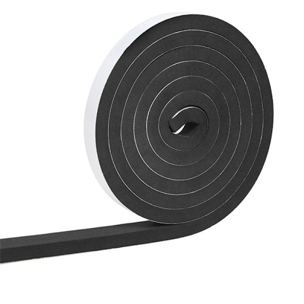 Självhäftande tätningstejp 20 mm (B) x 10 mm (D) / 5 m (L) Dörrfönster Skumtejp Gummitätning Kall drag Anti-kollision Ljudisolerad Vattentät Dammtät Svart