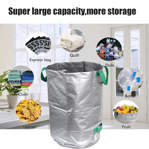 Reusable Garden Waste Bags Heavy Duty Portable Waste Bag Storage Bag Collapsible Trash Can Bag for Lawn Leaf