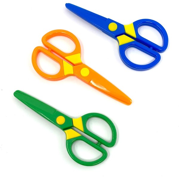 3 Pack Child-Safe Scissor Set, Toddlers Training Scissors,