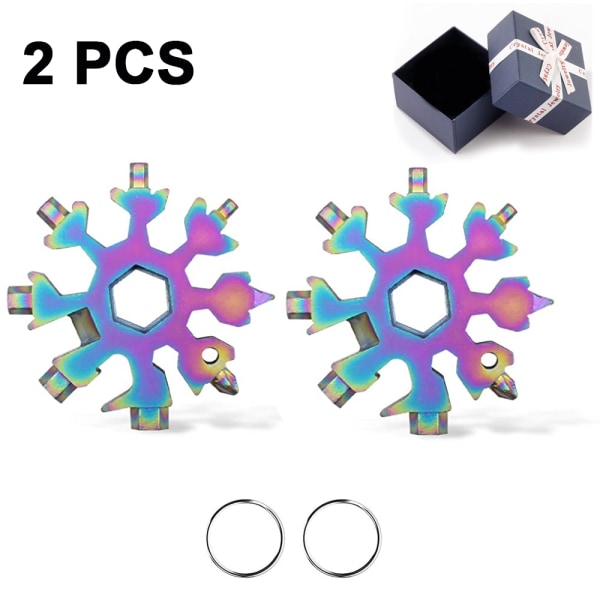 Snowflake Multi Tool, Snowboarding Skruvmejsel Kompakt Snowflake Multicolor