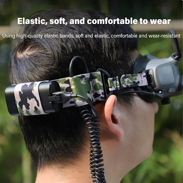 Värikäs säädettävä pääpanta akun pidikkeellä DJI FPV Goggles V2 -akkuhihna huivi lennokki lisävarusteet