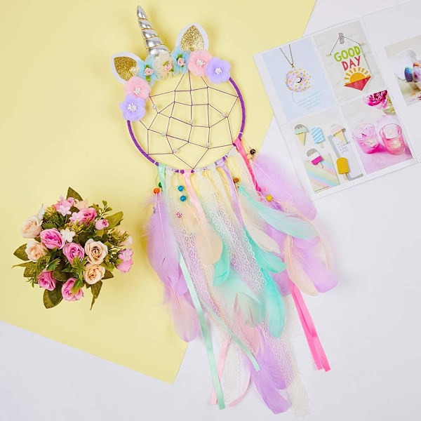 Barnehage nicorn Håndlaget Unicorn Shape Dream Catcher